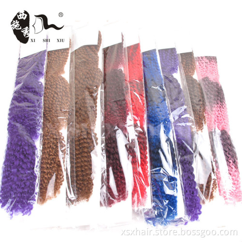 2016 New Premium 3pcs/set Kinky Curly Twist Ombre Crochet Short Synthetic Hair Extension For African Hairstyle